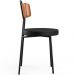 Cadeira Decorativa Estofada Para Sala De Jantar Barcelona L02 Couríssimo Camel Preto - Lyam