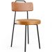 Cadeira Decorativa Estofada Para Sala De Jantar Barcelona L02 Couríssimo Camel Whisky - Lyam