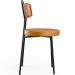 Cadeira Decorativa Estofada Para Sala De Jantar Barcelona L02 Couríssimo Camel Whisky - Lyam