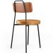 Cadeira Decorativa Estofada Para Sala De Jantar Barcelona L02 Couríssimo Camel Whisky - Lyam