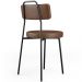 Cadeira Decorativa Estofada Para Sala De Jantar Barcelona L02 Couríssimo Marrom - Lyam Decor