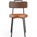 Cadeira Decorativa Estofada Para Sala De Jantar Barcelona L02 Couríssimo Marrom Camel - Lyam