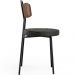 Cadeira Decorativa Estofada Para Sala De Jantar Barcelona L02 Couríssimo Marrom Linho Chumbo - Lyam