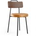 Cadeira Decorativa Estofada Para Sala De Jantar Barcelona L02 Couríssimo Marrom Whisky - Lyam
