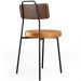 Cadeira Decorativa Estofada Para Sala De Jantar Barcelona L02 Couríssimo Marrom Whisky - Lyam