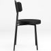 Cadeira Decorativa Estofada Para Sala De Jantar Barcelona L02 Couríssimo Preto - Lyam Decor