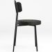 Cadeira Decorativa Estofada Para Sala De Jantar Barcelona L02 Couríssimo Preto Linho Chumbo - Lyam