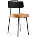 Cadeira Decorativa Estofada Para Sala De Jantar Barcelona L02 Couríssimo Preto Whisky - Lyam