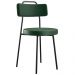 Cadeira Decorativa Estofada Para Sala De Jantar Barcelona L02 Couríssimo Verde Musgo - Lyam Decor