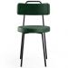 Cadeira Decorativa Estofada Para Sala De Jantar Barcelona L02 Couríssimo Verde Musgo - Lyam Decor