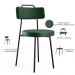 Cadeira Decorativa Estofada Para Sala De Jantar Barcelona L02 Couríssimo Verde Musgo - Lyam Decor