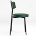 Cadeira Decorativa Estofada Para Sala De Jantar Barcelona L02 Couríssimo Verde Musgo - Lyam Decor