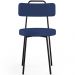 Cadeira Decorativa Estofada Para Sala De Jantar Barcelona L02 Facto Azul Marinho - Lyam Decor