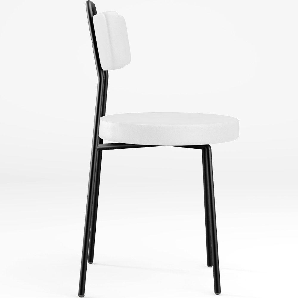 Cadeira Decorativa Estofada Para Sala De Jantar Barcelona L02 Facto Branco - Lyam Decor