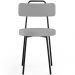 Cadeira Decorativa Estofada Para Sala De Jantar Barcelona L02 Facto Cinza - Lyam Decor