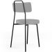 Cadeira Decorativa Estofada Para Sala De Jantar Barcelona L02 Facto Cinza - Lyam Decor