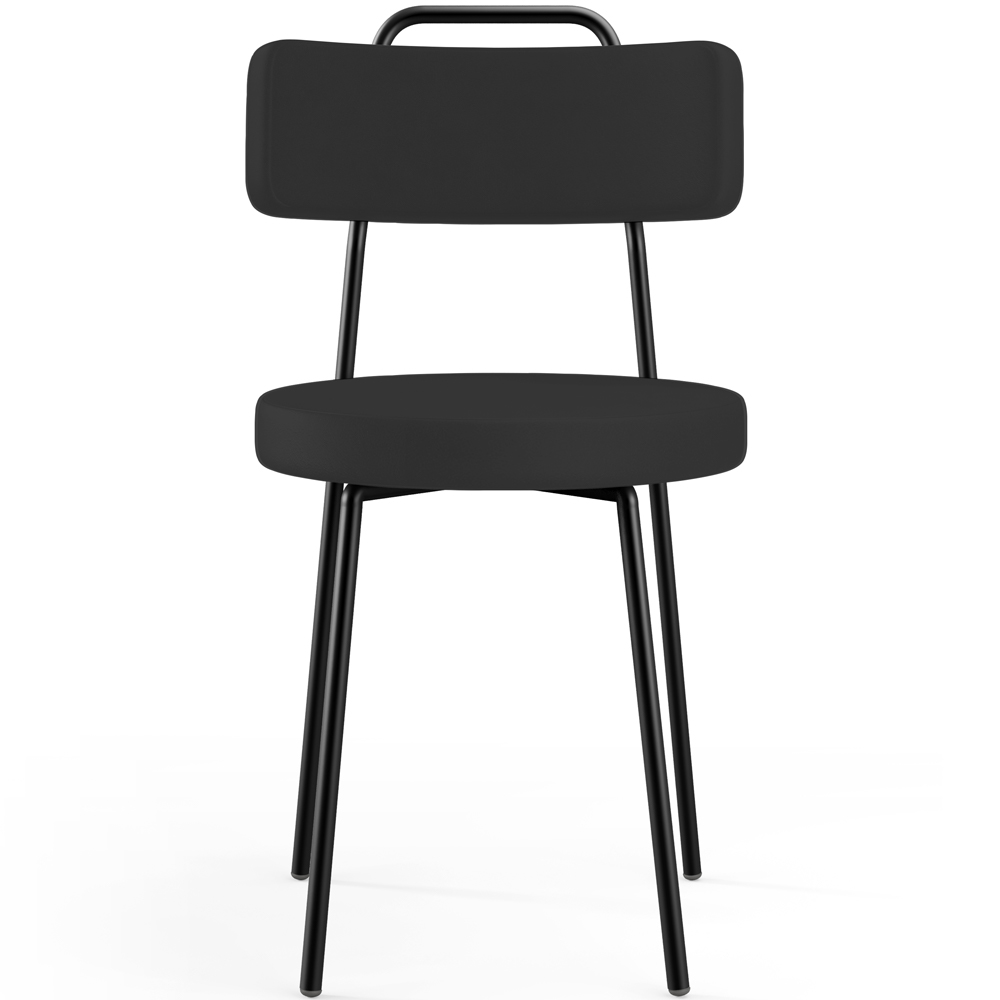 Cadeira Decorativa Estofada Para Sala De Jantar Barcelona L02 Facto Preto - Lyam Decor