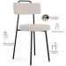 Cadeira Decorativa Estofada Para Sala De Jantar Barcelona L02 Linho Bege - Lyam Decor