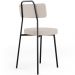 Cadeira Decorativa Estofada Para Sala De Jantar Barcelona L02 Linho Bege - Lyam Decor