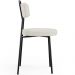 Cadeira Decorativa Estofada Para Sala De Jantar Barcelona L02 Linho Champagne - Lyam