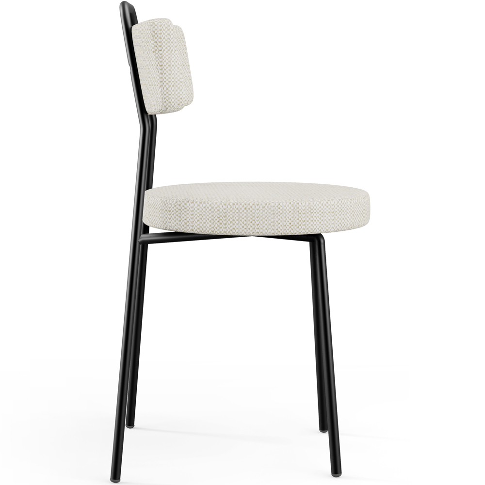 Cadeira Decorativa Estofada Para Sala De Jantar Barcelona L02 Linho Champagne - Lyam