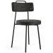 Cadeira Decorativa Estofada Para Sala De Jantar Barcelona L02 Linho Chumbo - Lyam Decor