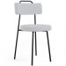 Cadeira Decorativa Estofada Para Sala De Jantar Barcelona L02 Linho Cinza - Lyam Decor