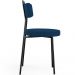 Cadeira Decorativa Estofada Para Sala De Jantar Barcelona L02 Suede Azul Marinho - Lyam Decor