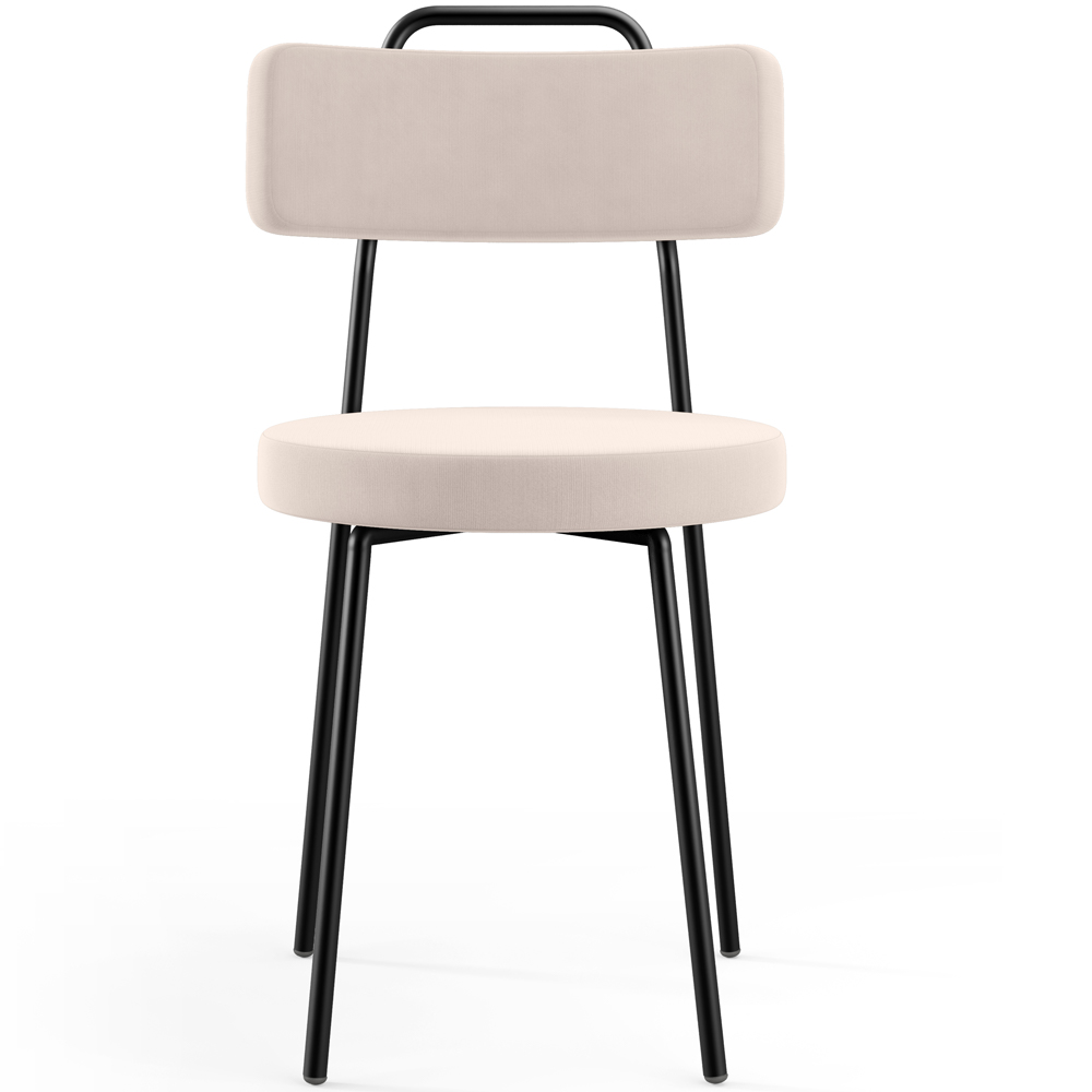 Cadeira Decorativa Estofada Para Sala De Jantar Barcelona L02 Suede Bege - Lyam Decor