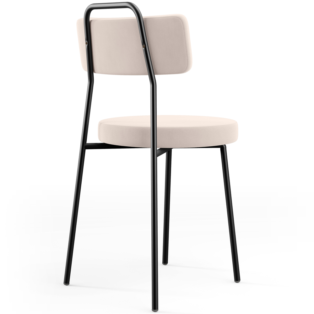 Cadeira Decorativa Estofada Para Sala De Jantar Barcelona L02 Suede Bege - Lyam Decor