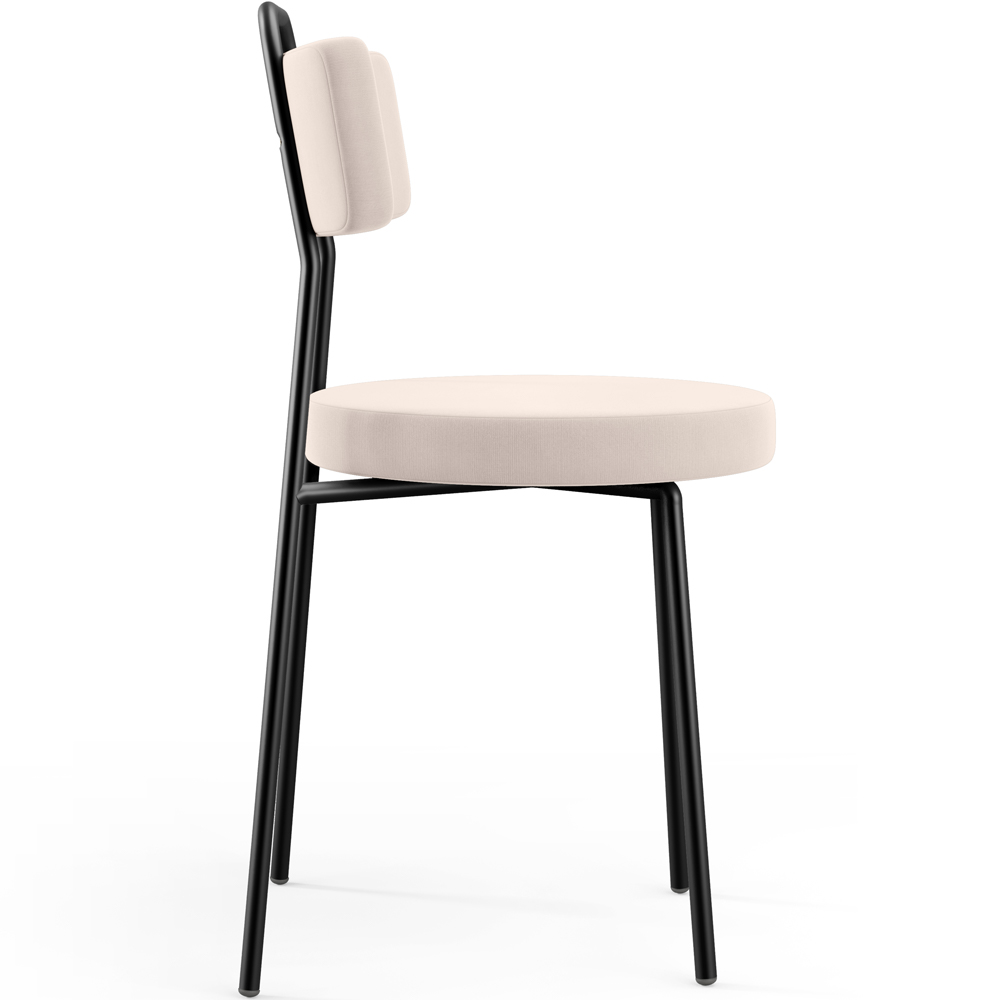 Cadeira Decorativa Estofada Para Sala De Jantar Barcelona L02 Suede Bege - Lyam Decor