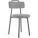 Cadeira Decorativa Estofada Para Sala De Jantar Barcelona L02 Suede Cinza - Lyam Decor
