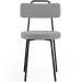 Cadeira Decorativa Estofada Para Sala De Jantar Barcelona L02 Suede Cinza - Lyam Decor