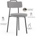 Cadeira Decorativa Estofada Para Sala De Jantar Barcelona L02 Suede Cinza - Lyam Decor