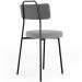 Cadeira Decorativa Estofada Para Sala De Jantar Barcelona L02 Suede Cinza - Lyam Decor