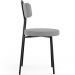 Cadeira Decorativa Estofada Para Sala De Jantar Barcelona L02 Suede Cinza - Lyam Decor