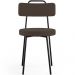 Cadeira Decorativa Estofada Para Sala De Jantar Barcelona L02 Suede Marrom - Lyam Decor
