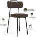 Cadeira Decorativa Estofada Para Sala De Jantar Barcelona L02 Suede Marrom - Lyam Decor