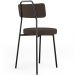 Cadeira Decorativa Estofada Para Sala De Jantar Barcelona L02 Suede Marrom - Lyam Decor
