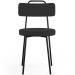 Cadeira Decorativa Estofada Para Sala De Jantar Barcelona L02 Suede Preto - Lyam Decor