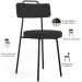 Cadeira Decorativa Estofada Para Sala De Jantar Barcelona L02 Suede Preto - Lyam Decor