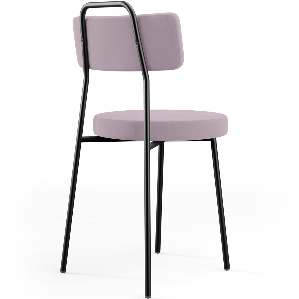 Cadeira Decorativa Estofada Para Sala De Jantar Barcelona L02 Suede Rosê - Lyam Decor