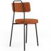 Cadeira Decorativa Estofada Para Sala De Jantar Barcelona L02 Tecido Terracota - Lyam Decor