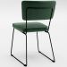 Cadeira Decorativa Estofada Para Sala De Jantar Base Aço Allana L02 Facto Verde Musgo - Lyam Decor