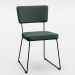 Cadeira Decorativa Estofada Para Sala De Jantar Base Aço Allana L02 Linho Verde Musgo - Lyam Decor