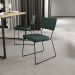 Cadeira Decorativa Estofada Para Sala De Jantar Base Aço Allana L02 Linho Verde Musgo - Lyam Decor