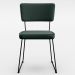 Cadeira Decorativa Estofada Para Sala De Jantar Base Aço Allana L02 Linho Verde Musgo - Lyam Decor