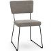 Cadeira Decorativa Estofada Para Sala De Jantar Base Em Aço Allana L02 Bouclê Bege - Lyam Decor