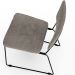 Cadeira Decorativa Estofada Para Sala De Jantar Base Em Aço Allana L02 Bouclê Bege - Lyam Decor
