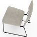 Cadeira Decorativa Estofada Para Sala De Jantar Base Em Aço Allana L02 Bouclê Creme - Lyam Decor